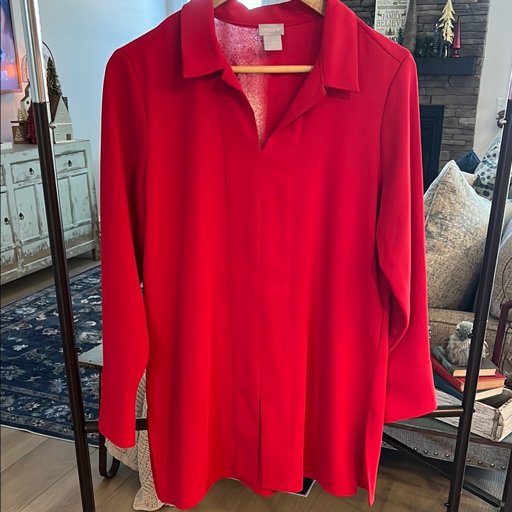 Chico's Bold Red Women's Blouse